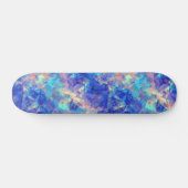 Azure Blue Crumpled Texture Skateboard (Horizontaal)