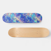 Azure Blue Crumpled Texture Skateboard (Horizontaal)