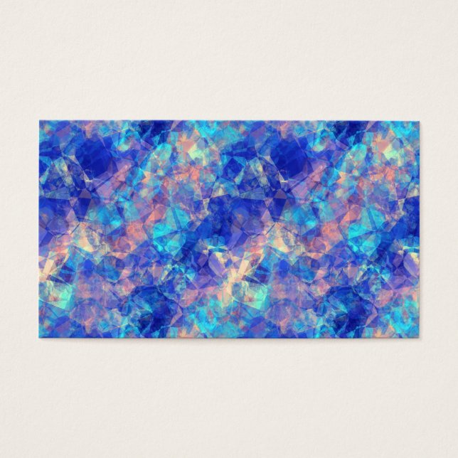 Azure Blue Crumpled Texture Visitekaartje (Voorkant)