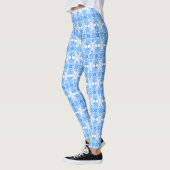 Azure Blue Damask Leggings (Links)