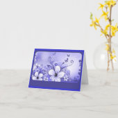 Azure Blue Floral Note Kaart (Gele Bloem)