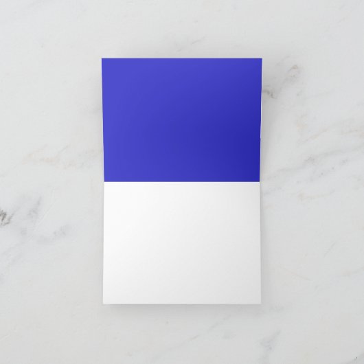 Azure Blue Floral Note Kaart (Binnen)