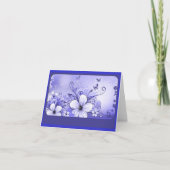 Azure Blue Floral Note Kaart (Voorkant)
