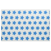Azure blue flower saffier geometrisch design stof (Yard (91,4 cm))