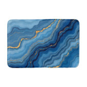 Azure Blue Gold Marble Collectie Badmat (Voorkant)