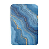 Azure Blue Gold Marble Collectie Badmat (Voorkant Verticaal)