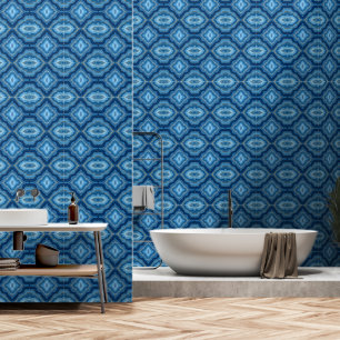 Azure Blue Gold Marble Collectie Behang