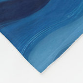 Azure Blue Gold Marble Collectie Fleece Deken (Hoek)