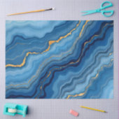 Azure Blue Gold Marble Collectie Tissuepapier (Craft)
