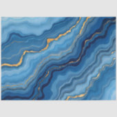 Azure Blue Gold Marble Collectie Tissuepapier (Voorkant)