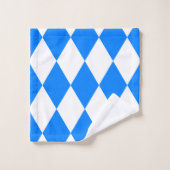Azure Blue Harlequin Bad Handdoek (Wasdoekje)