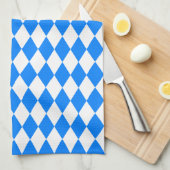 Azure Blue Harlequin Theedoek (Quarter Fold)