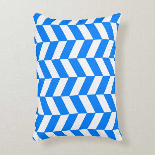 Azure Blue Herringbone Accent Kussen (Voorkant(Verticaal))