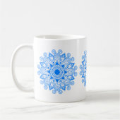 Azure Blue Mandala Koffiemok (Links)