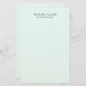 Azure Blue Professional Unique Classical Simple Briefpapier (Voorkant / Achterkant)