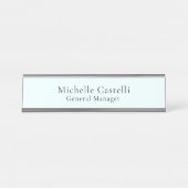 Azure Blue Professional Unique Classical Simple Bureau Naambordje (Voorkant)