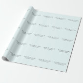 Azure Blue Professional Unique Classical Simple Cadeaupapier (Uitgerold)