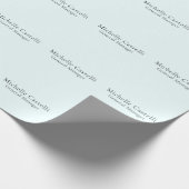 Azure Blue Professional Unique Classical Simple Cadeaupapier (Hoek)