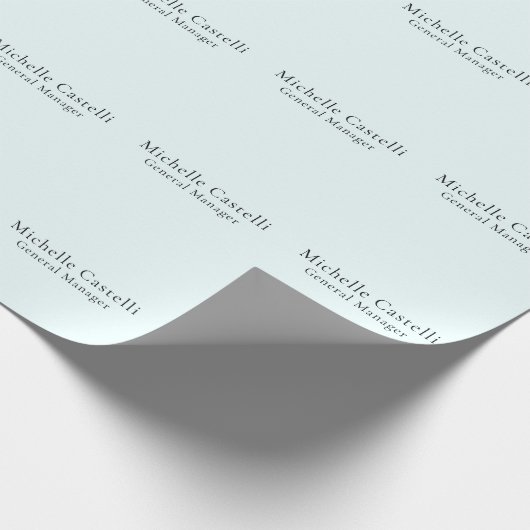 Azure Blue Professional Unique Classical Simple Cadeaupapier (Hoek)