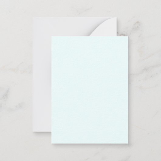 Azure Blue Professional Unique Classical Simple Notitiekaartje (Achterkant)