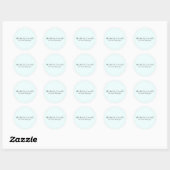 Azure Blue Professional Unique Classical Simple Ronde Sticker (Vel)