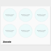 Azure Blue Professional Unique Classical Simple Ronde Sticker (Vel)
