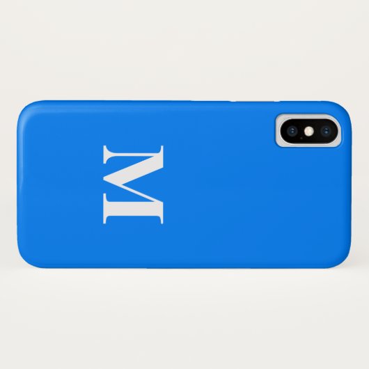AZURE BLUE Solid Background iPhone X Hoesje (Achterkant (horizontaal))