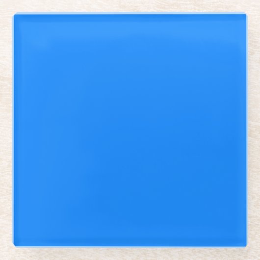 Azure Blue Square Glass Onderzetter (Voorkant)