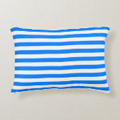 Azure Blue Stripes Accent Kussen (Voorkant)