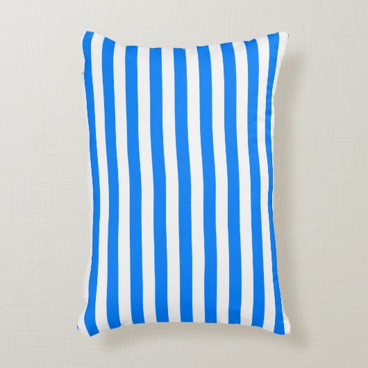 Azure Blue Stripes Accent Kussen (Voorkant(Verticaal))