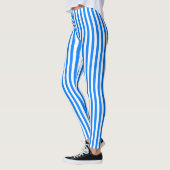 Azure Blue Stripes Leggings (Links)