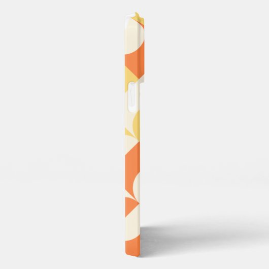 Azure Blue Sunny Yellow Midcentury Circles Patroon iPhone Hoesje (Rechterkant)