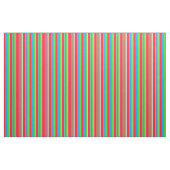 Azure Blue White Lime Green Red Stripes Pattern Stof (Fat Quarter)