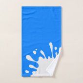 Azure Blue White Paint Splash Bad Handdoek (Handdoek)