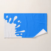 Azure Blue White Paint Splash Bad Handdoek (Handdoek)