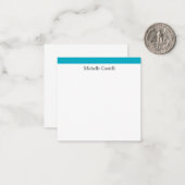 Azure Blue & White Professional Uniek Klassiek Notitiekaartje (Voorkant / Achterkant in situ)