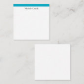 Azure Blue & White Professional Uniek Klassiek Notitiekaartje (Voorkant / Achterkant)