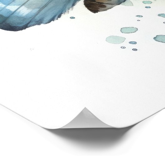 Azure Butterfly Art Print Poster (Hoek)