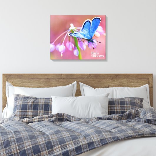 Azure Butterfly Canvas Afdruk (Insitu (Slaapkamer))
