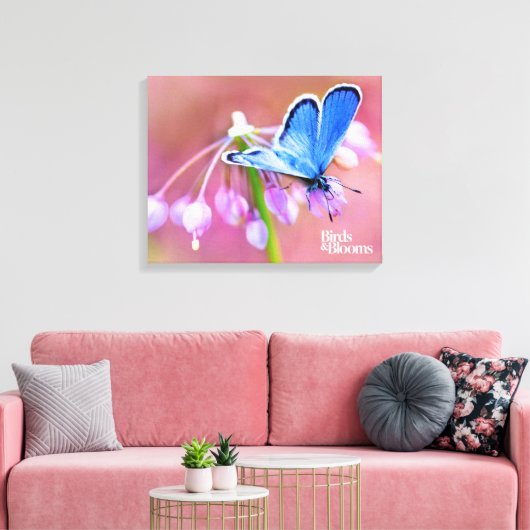 Azure Butterfly Canvas Afdruk (Insitu (Woonkamer))