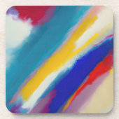 "Azure Cascade" Abstracte kunst Bier Onderzetter (Voorkant)