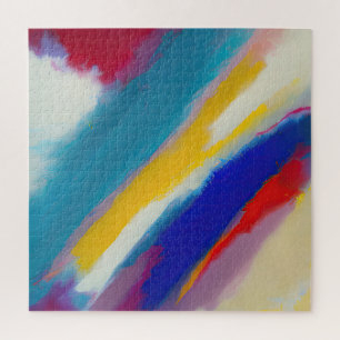 "Azure Cascade" Abstracte Kunst Legpuzzel