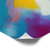 "Azure Cascade" Abstracte Kunst Perfect Poster (Hoek)