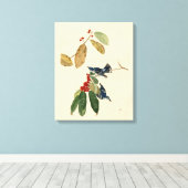 Azure (Cerulean) Warbler, Audubon Birds of America Canvas Afdruk (Insitu (Houten vloer))