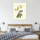 Azure (Cerulean) Warbler, Audubon Birds of America Canvas Afdruk (Insitu (Slaapkamer))