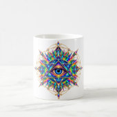 Azure Chevron Eye koffiemok (Center)