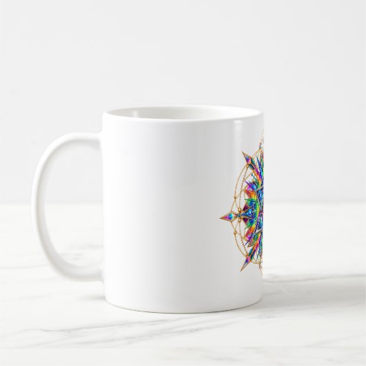 Azure Chevron Eye koffiemok (Links)