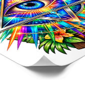 Azure Chevron Eye Poster (Hoek)