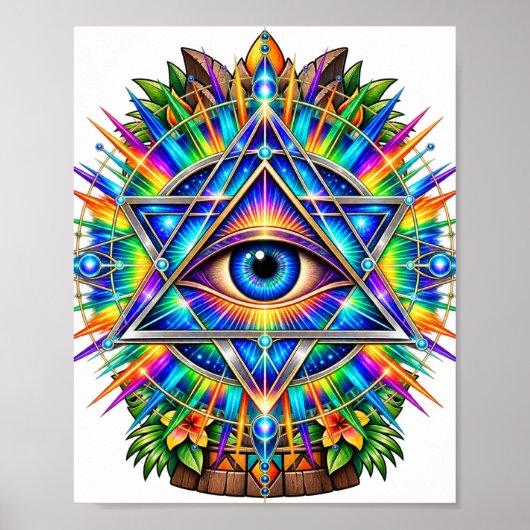 Azure Chevron Eye Poster (Voorkant)