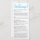 Azure Church Welcome Card Kaart (Achterkant)